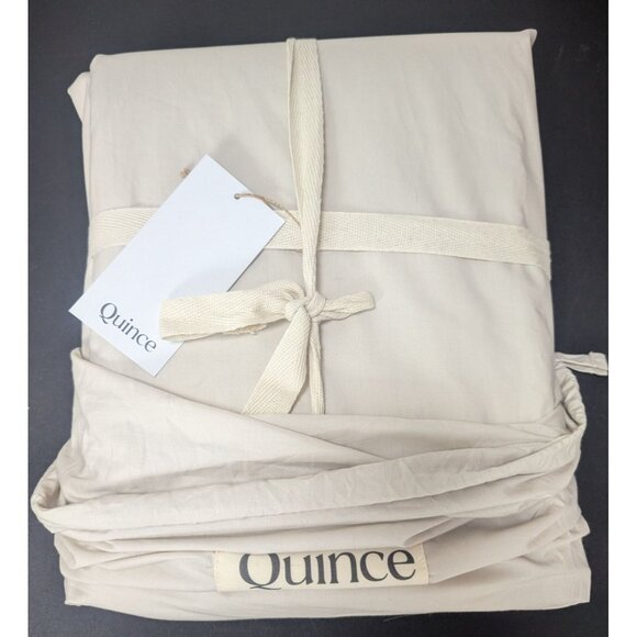 Quince Other - Quince 100% Organic Cotton Bamboo Duvet Cover Sand Queen -NEW-